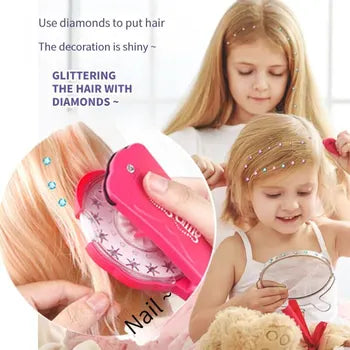 Diamante Bling Glitter Hair Toy para meninas